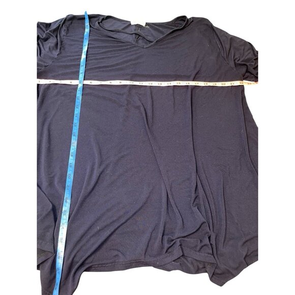 ZERDOCEAN Women's Plus 3X Navy Blouse Knit Blouse - Picture 7 of 11